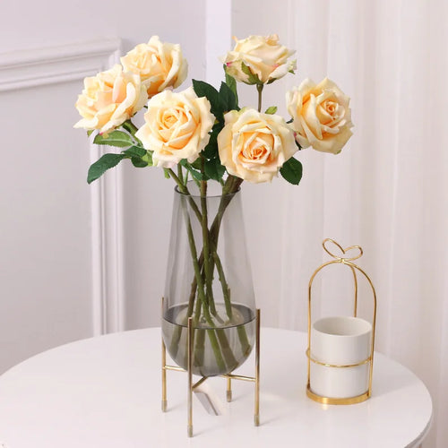 bouquet de mariée en roses artificielles haut de gamme pour mariage et cadeaux - vue 4 sur 10