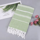 serviette de plage turque coton séchage rapide franges