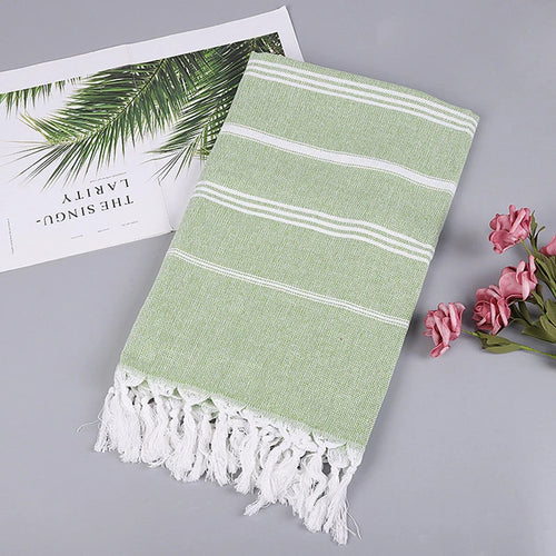 serviette de plage turque coton séchage rapide franges
