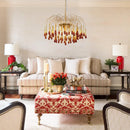 lustre en cristal rétro pour un intérieur romantique et élégant