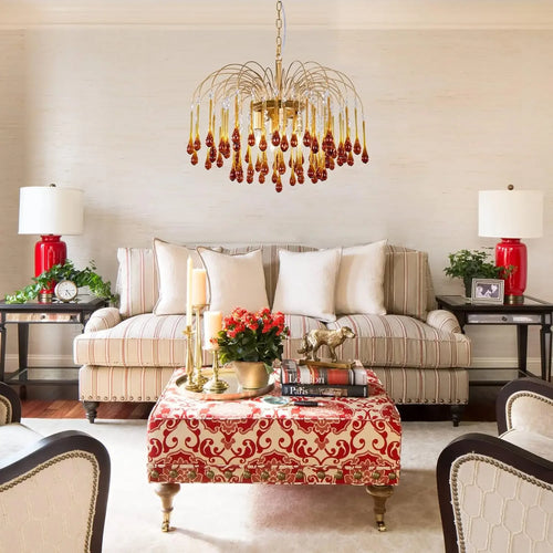 lustre en cristal rétro pour un intérieur romantique et élégant - vue 4 sur 11