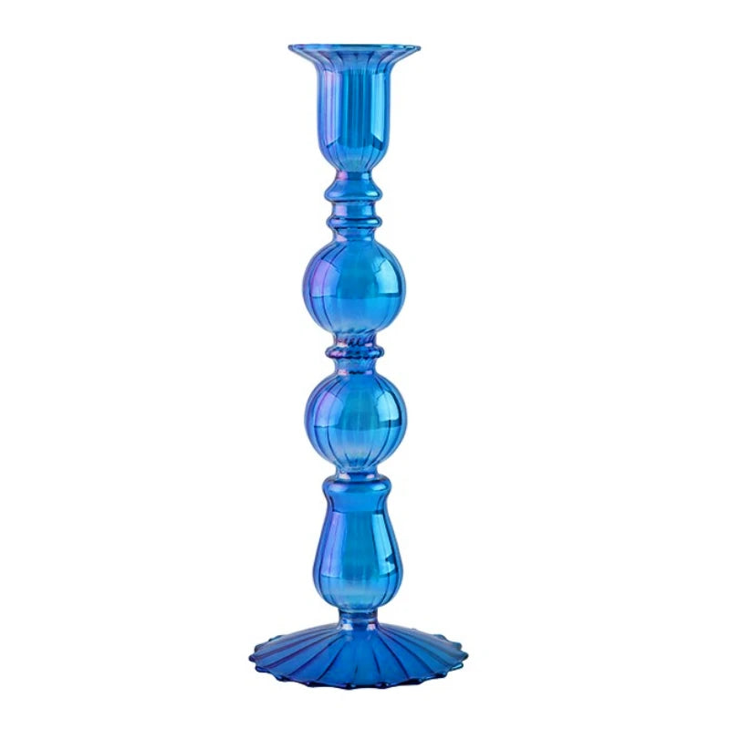 bougeoirs rétro coniques haut en verre pour décoration - vue 29 sur 32