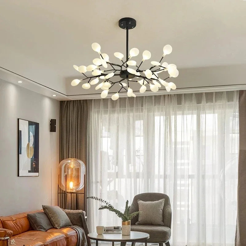2024 Modern Pendant lights Gold Black tree branch Chandeliers room decor Bedroom Dining Living Room Luster Lamp Home Decoration - vue 3 sur 9