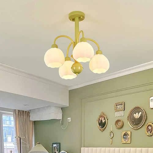 lustre abat-jour citrouille moderne 2023 en verre pour décoration maison - vue 3 sur 9