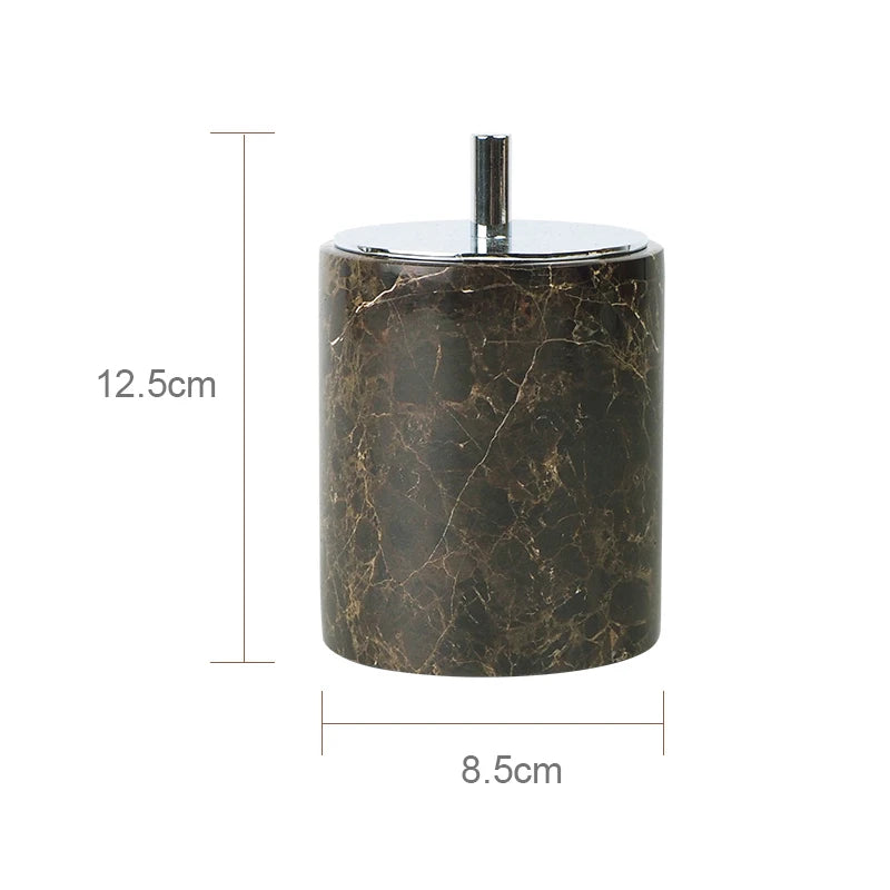 accessoires de salle de bain en marbre naturel ensemble luxe - vue 27 sur 27