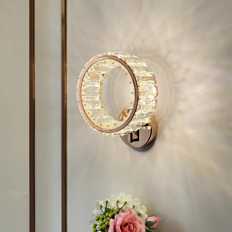 applique murale led moderne en cristal de luxe - vue 3 sur 8
