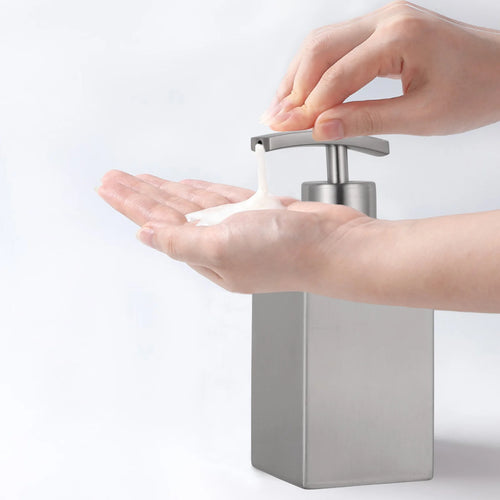 distributeur de savon pressable en acier inoxydable pour liquide - vue 6 sur 7