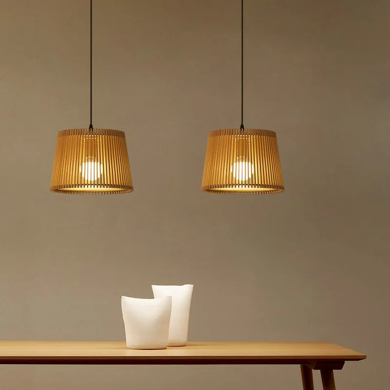 suspension en bois massif design moderne pour décoration intérieure - vue 2 sur 8