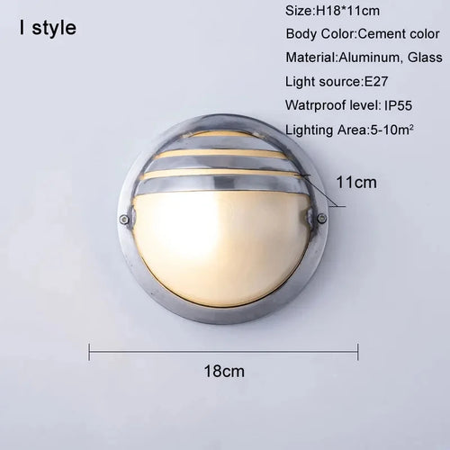 applique murale led rétro imperméable en aluminium idéale pour extérieur et intérieur