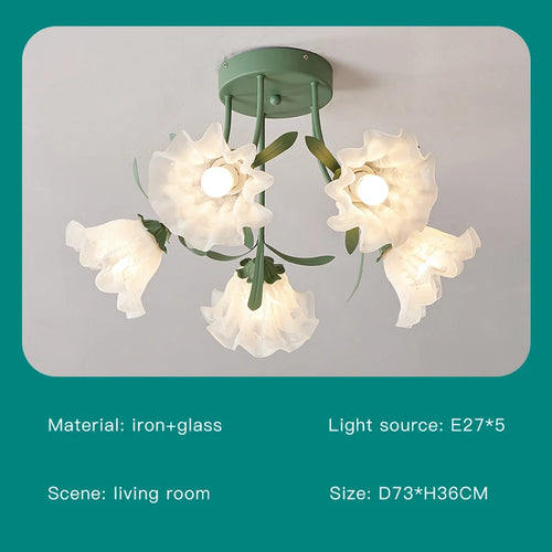 lustre nordique créatif à fleurs pour décoration intérieure - vue 14 sur 24