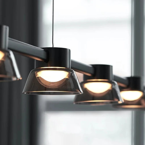 lustre en verre minimaliste italien pour intérieur moderne - vue 5 sur 12