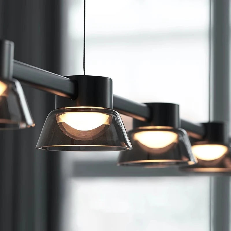 lustre en verre minimaliste italien pour intérieur moderne - vue 5 sur 12