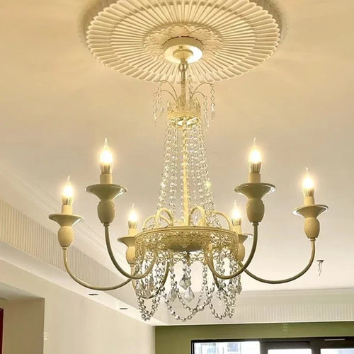 lustre en cristal style français pour chambre de princesse - vue 2 sur 11