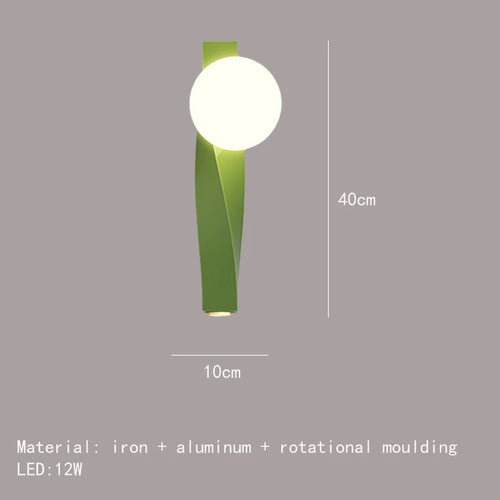 applique murale led en aluminium et verre rotatif - vue 9 sur 12