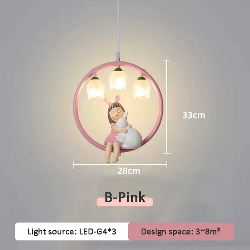 suspension mignonne pour chambre de petite fille moderne - vue 9 sur 12