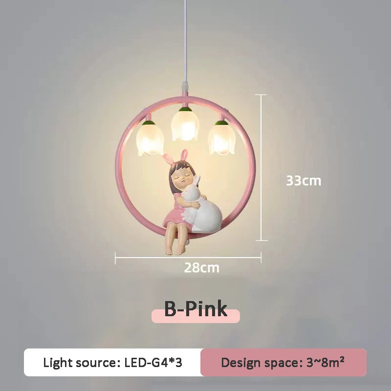 suspension mignonne pour chambre de petite fille moderne - vue 8 sur 12