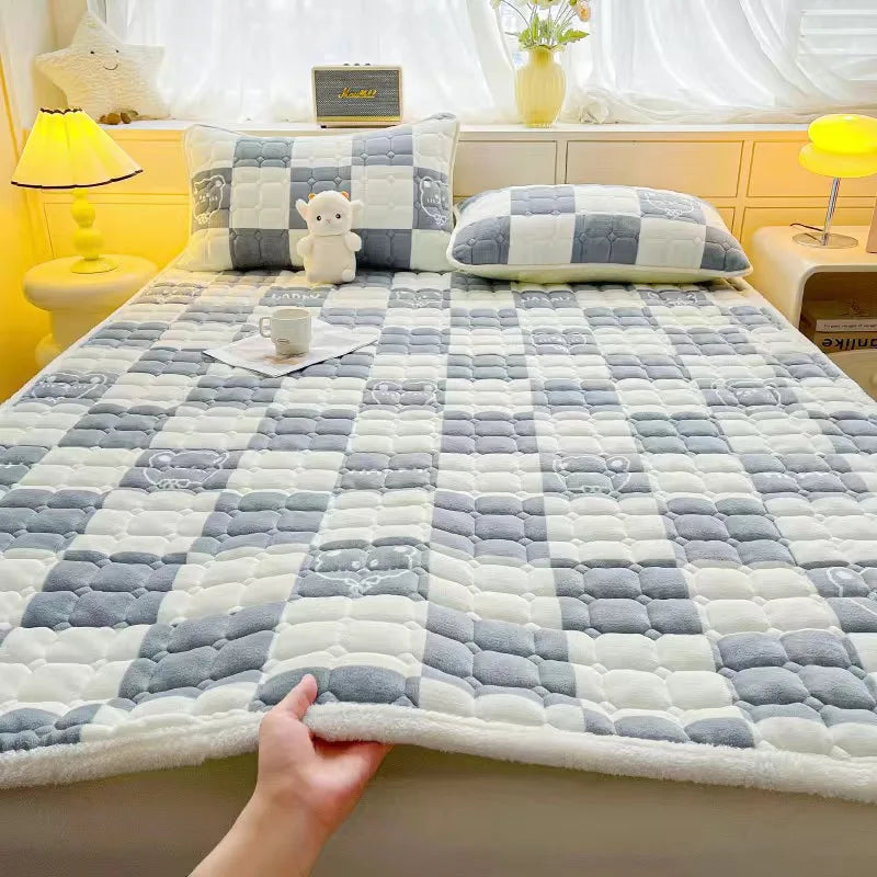surmatelas en velours chaud épais pour un confort optimal - vue 9 sur 15