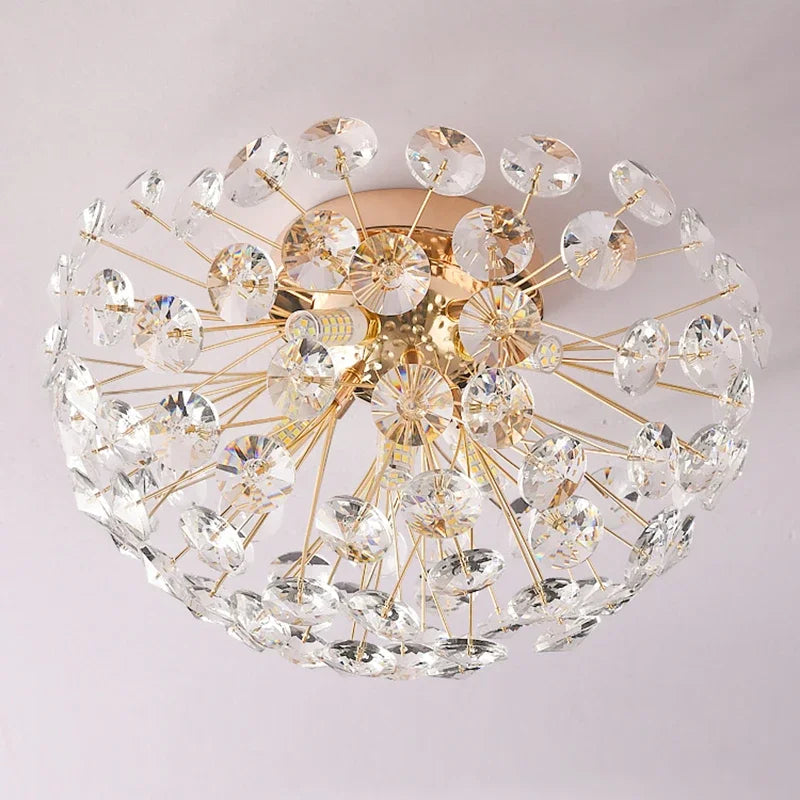 Dandelion Crystal Ceiling Light 2024 New Style Living Room, Bedroom, Study Decoration Light Creative Sun Flower LED Light - vue 5 sur 8