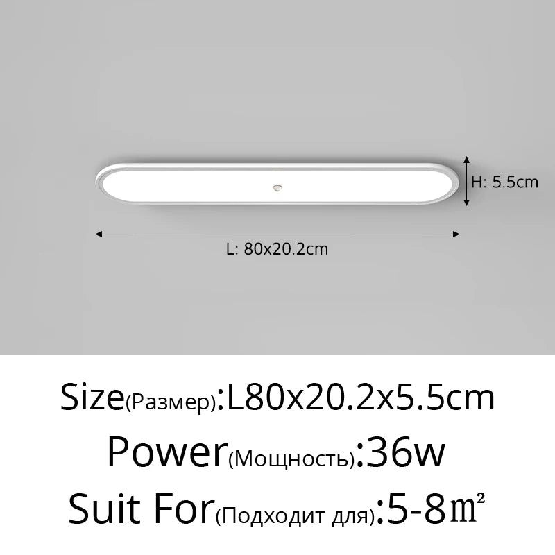 plafonnier led ultra-mince avec capteur de corps humain - vue 18 sur 20