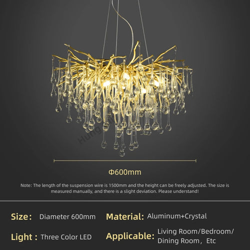 Pendant Lamp Chandelier,Pendant Lighting Fixtures,Pendant Lamp Chandelier,Tree-shaped Crystal Chandelier,Led Lighting Lamp, - vue 9 sur 10