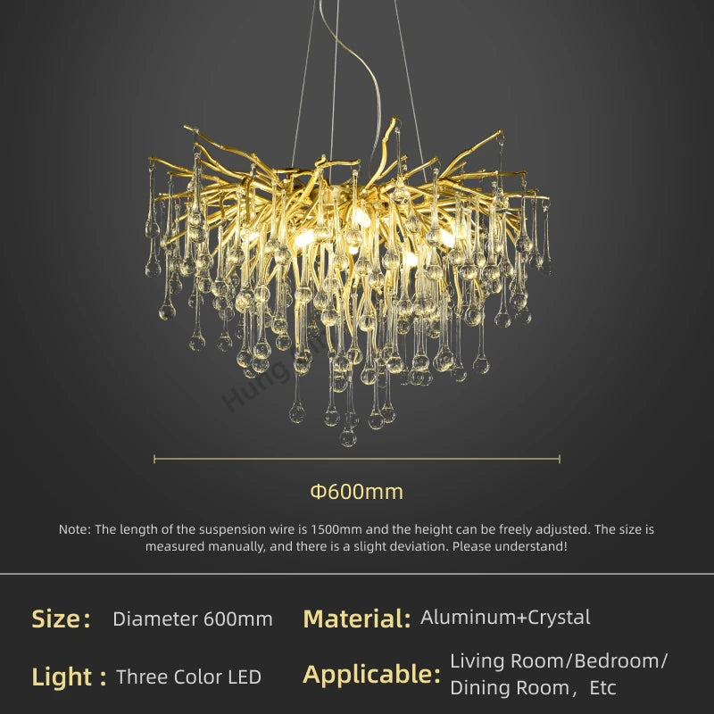 Pendant Lamp Chandelier,Pendant Lighting Fixtures,Pendant Lamp Chandelier,Tree-shaped Crystal Chandelier,Led Lighting Lamp, - vue 8 sur 10
