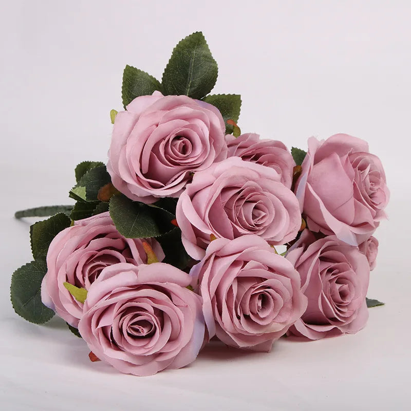 bouquet de roses artificielles pour mariage et décoration intérieure - vue 13 sur 27
