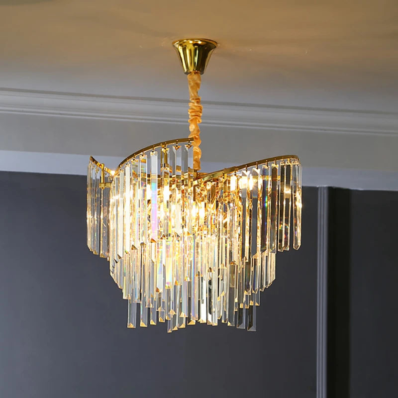 lustre en cristal design dimmable pour une ambiance élégante - vue 6 sur 11