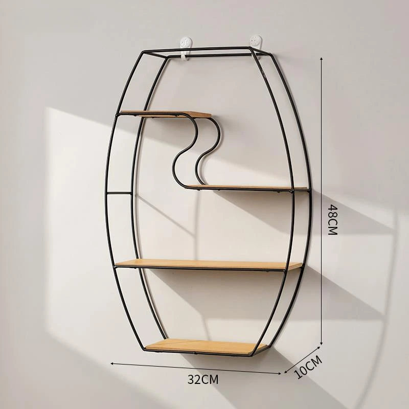 etagère murale créative en fer pour rangement cosmétiques suspendu - vue 11 sur 11