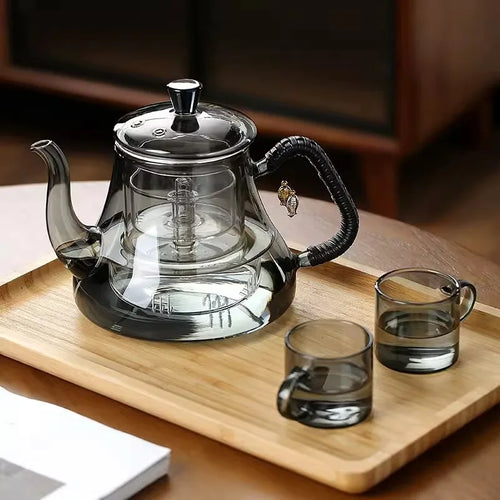théière verre borosilicate 1 2l infuseur intégré 14x12cm - vue 6 sur 7