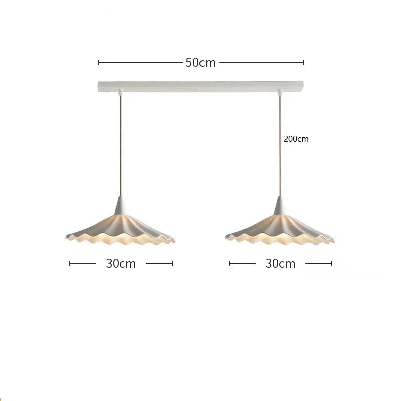 suspension LED 30 cm blanc en céramique style japonais - vue 11 sur 12