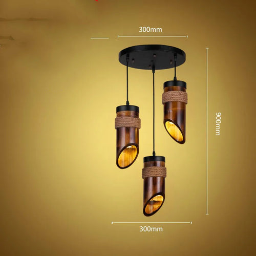 Style américain loft suspension lumière restaurant couloirs chinois Antique bambou corde art lampe suspendue pub magasin café lampes MJ710 - vue 8 sur 7