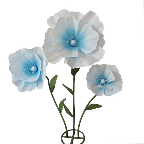 décoration mariage ensemble fleurs artificielles pavot géant pour scène - vue 15 sur 17