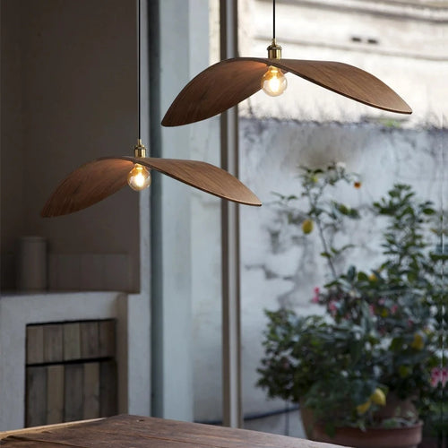 Wabi Sabi bois Art Led lustre Restaurant Bar salle à manger décor à la maison lampes suspendues Loft escaliers lampe suspendue - vue 2 sur 9