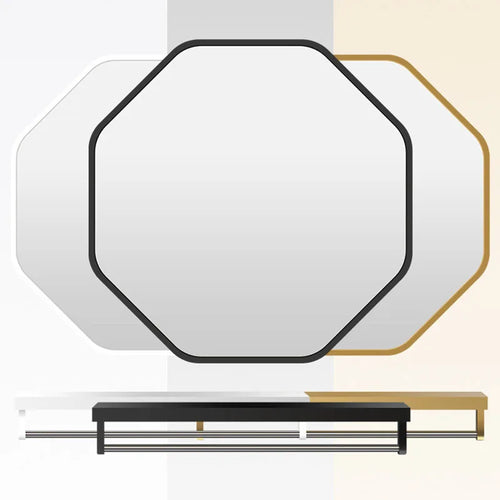 miroir irrégulier avec support de rangement pour maquillage - vue 4 sur 6