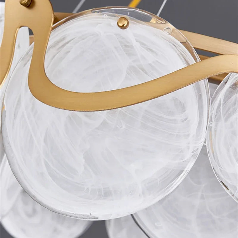 lustre en verre de brume de nuage nordique 	 d'ampoule - vue 4 sur 10