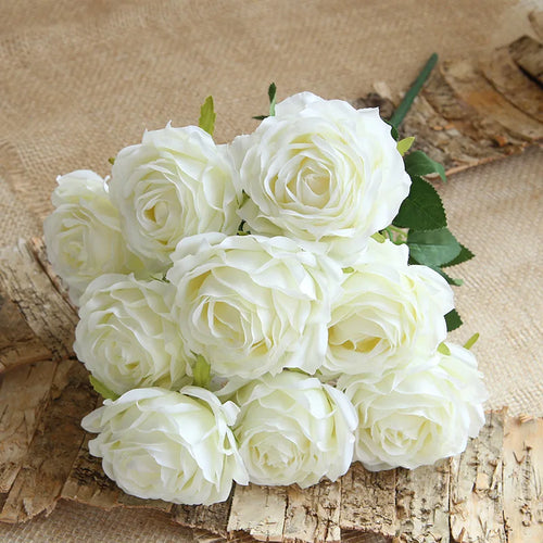10 têtes de fleurs artificielles pour décoration mariage et festival - vue 14 sur 15