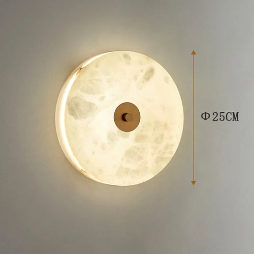 applique ronde en marbre rétro-éclairage pour hôtel - vue 9 sur 9