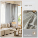 Rideau minimaliste translucide isolant pour salon ou chambre