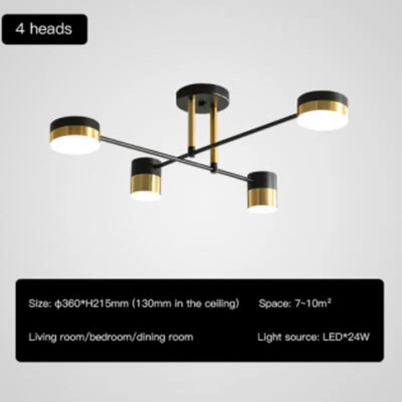 lustre à led design nordique moderne pour intérieur - vue 9 sur 11