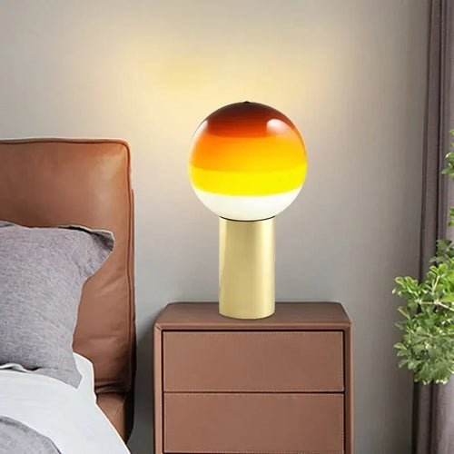 lampe de bureau nordique led en verre pour hôtel restaurant - vue 7 sur 7