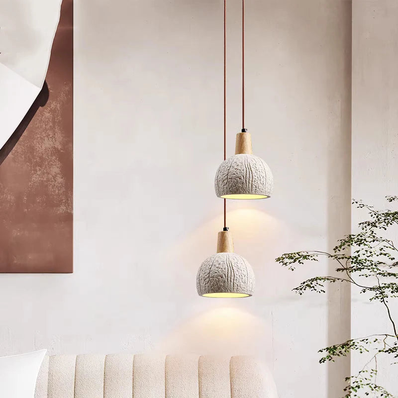 lustre japonais wabi-sabi style nordique pour décoration intérieure - vue 6 sur 7