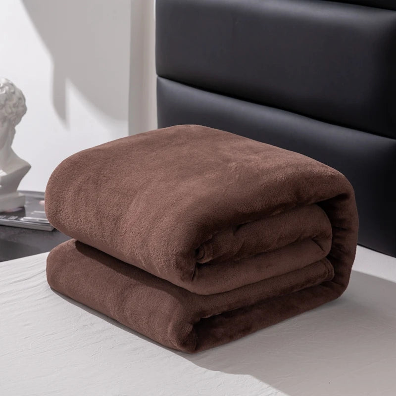 Plaid flanelle polaire carreaux doux chaud hiver - vue 2 sur 3