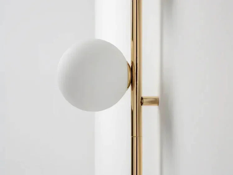 applique murale led longue avec prise de câble en verre rond - vue 6 sur 7