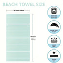 Serviette de plage turque rayée pompons séchage rapide