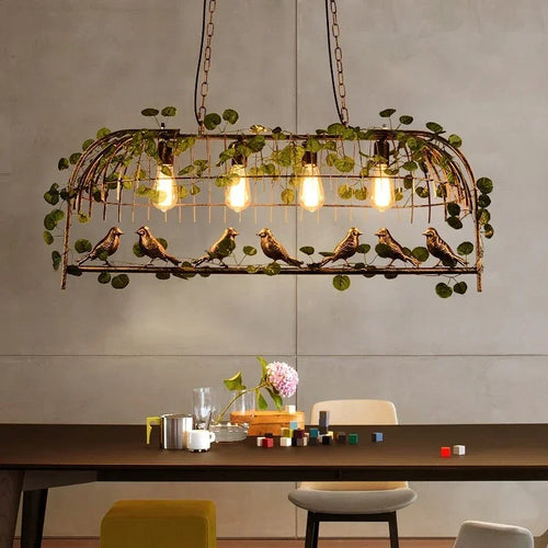 lustre végétal pour décoration de restaurant et bar - vue 6 sur 14
