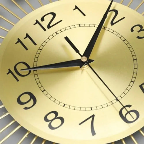 horloge murale créative en métal design européen silencieuse - vue 6 sur 9