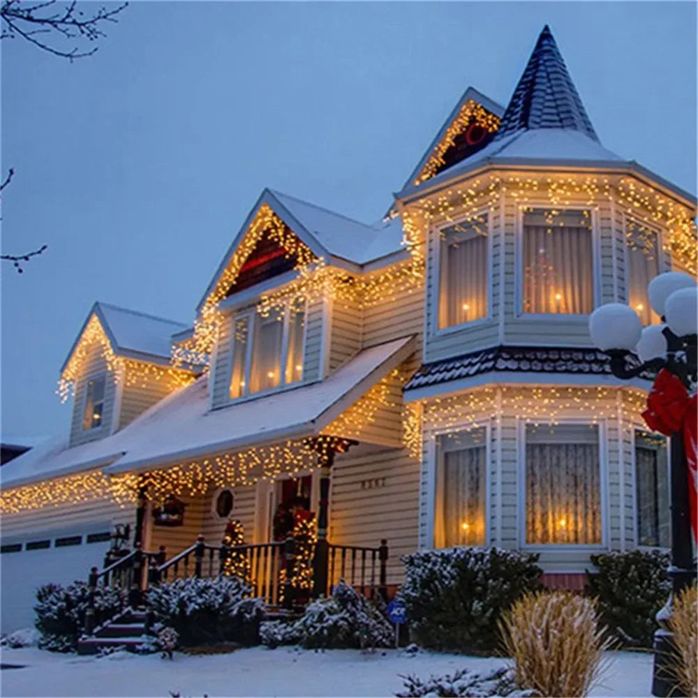 guirlande lumineuse extérieure décorations de Noël pour hiver - vue 2 sur 12