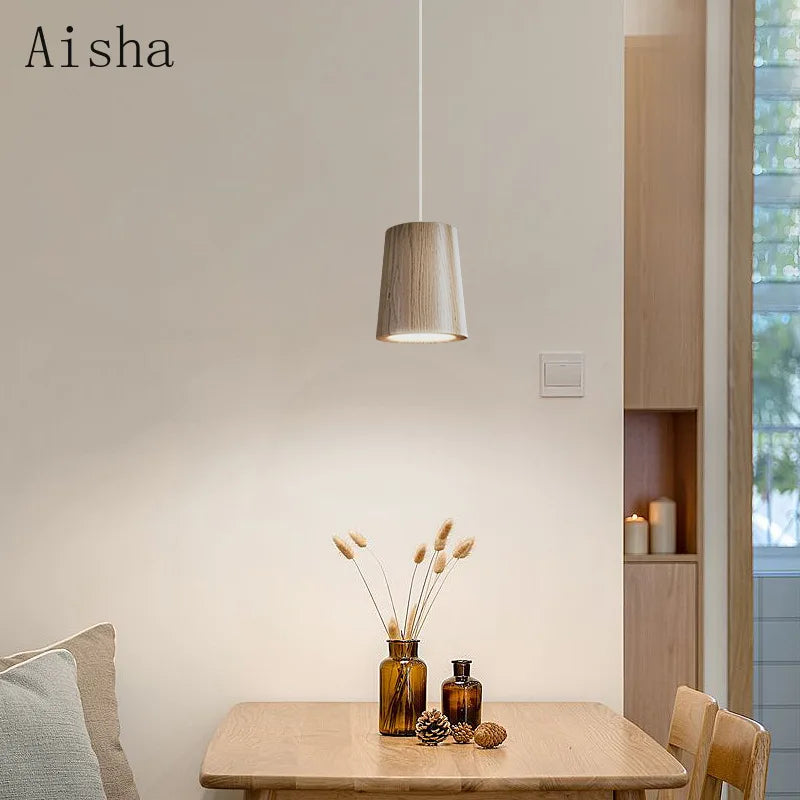 suspension en bois de frêne pour décoration moderne et chaleureuse - vue 3 sur 8