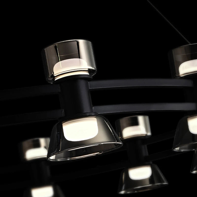 lustre led postmoderne boule suspension luminaire en verre - vue 4 sur 9