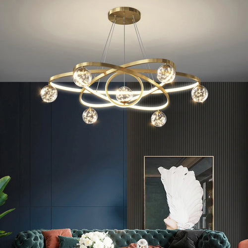 lustre moderne nordique design éclairage intérieur élégant - vue 6 sur 14